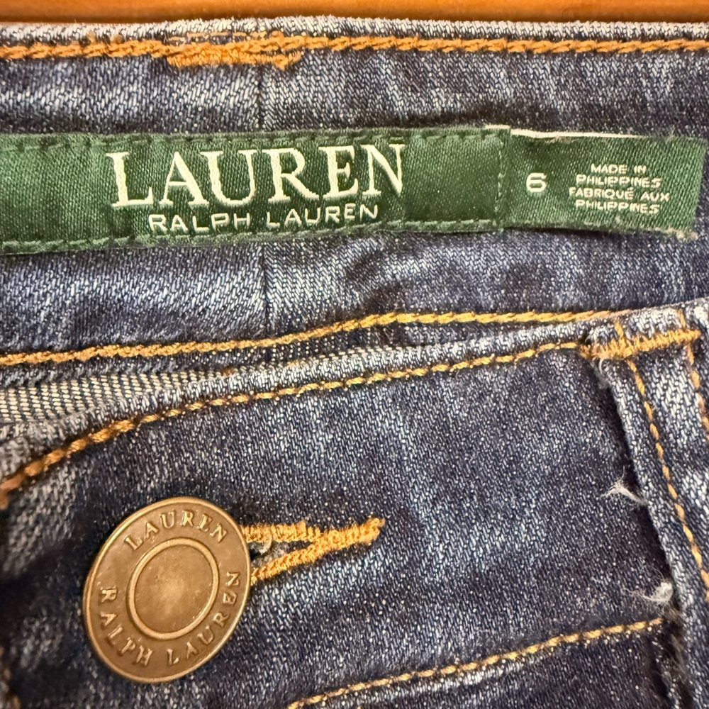 Ralph Lauren LRL Women's Size 6 Modern Straight Curvy Denim Blue Jeans - Picture 2 of 9
